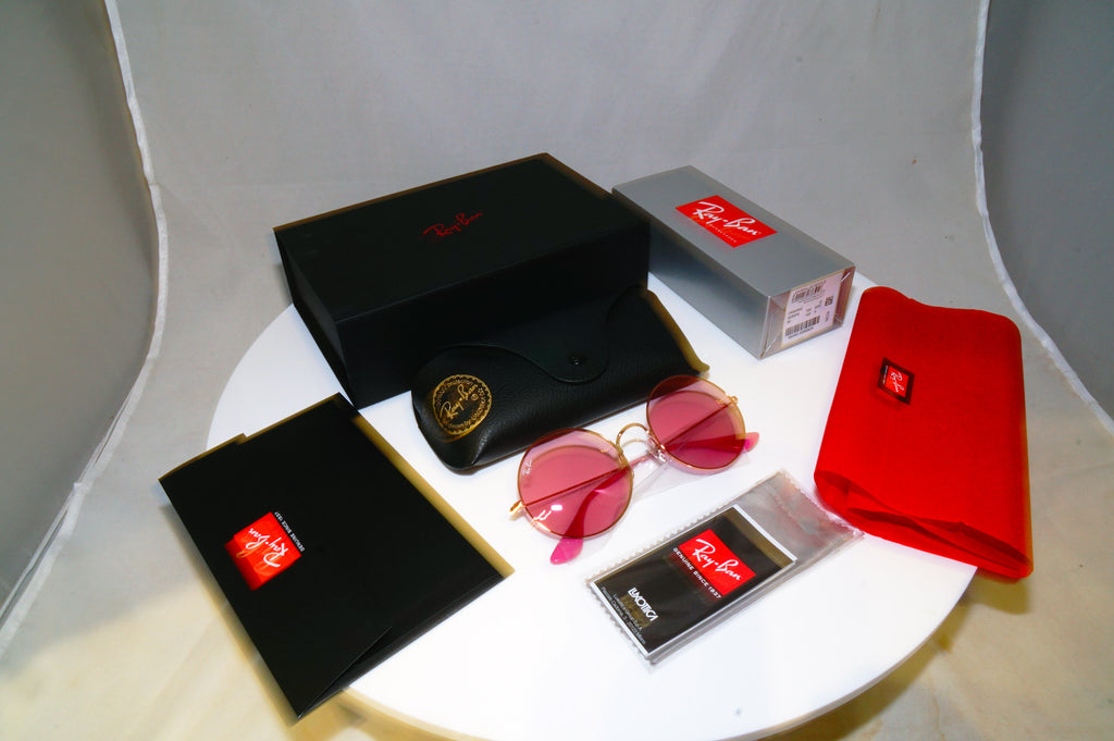 RAY-BAN Womens Boxed Designer Sunglasses Pink Round JA-JO RB 3592 9035/F6 17356