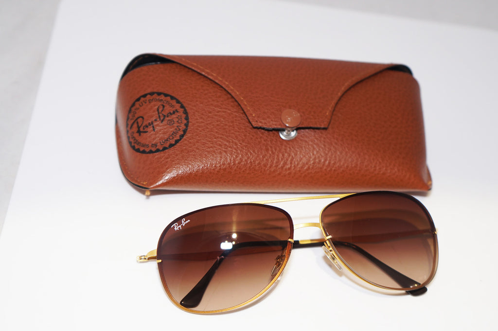 RAY-BAN Mens Designer Sunglasses Gold Aviator LightRay RB 8052 157 13 14460