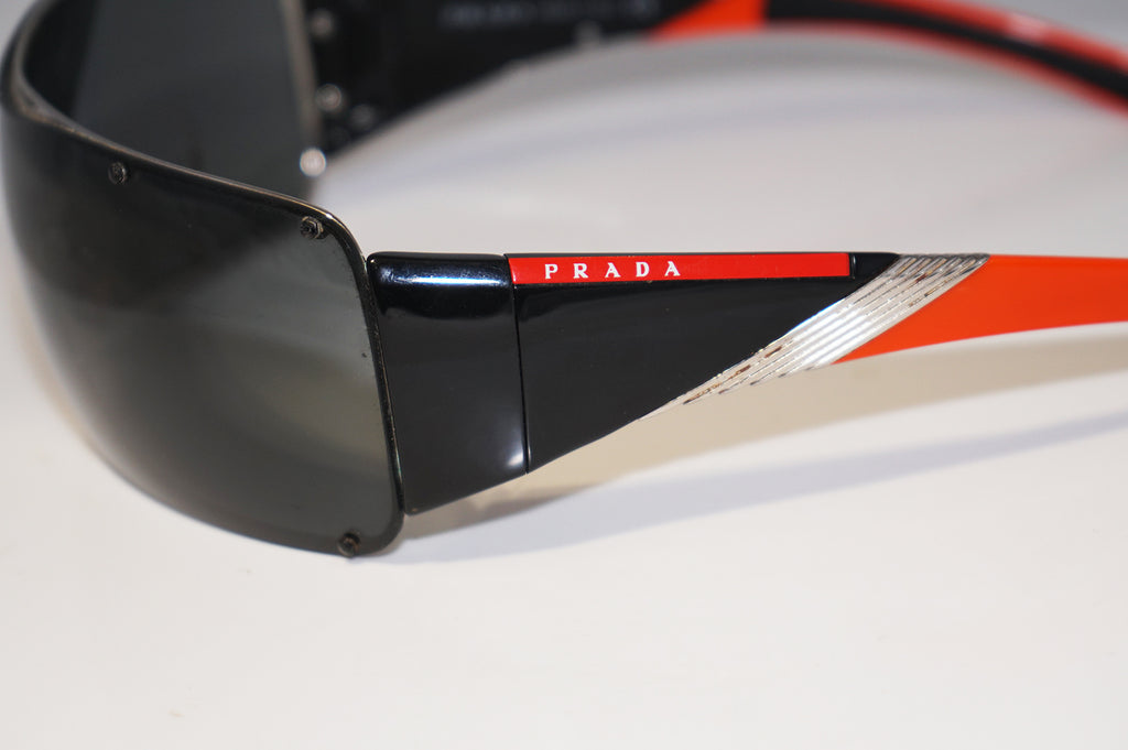 PRADA Mens Designer Sunglasses Black Shield SPS 53H 1BC-1A1 15707