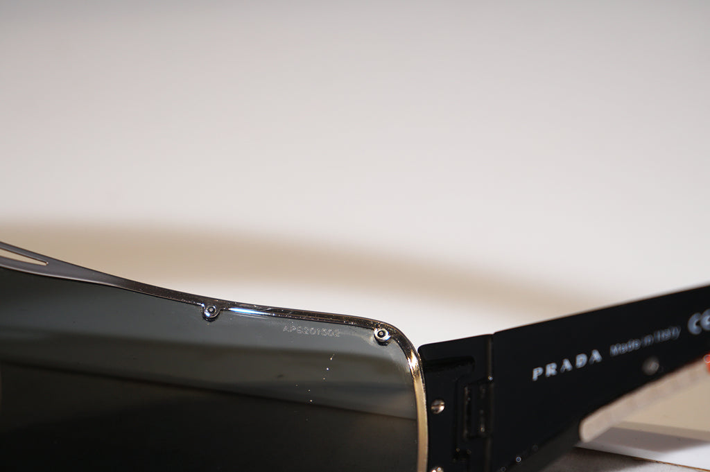 PRADA Mens Designer Sunglasses Black Shield SPS 53H 1BC-1A1 15707