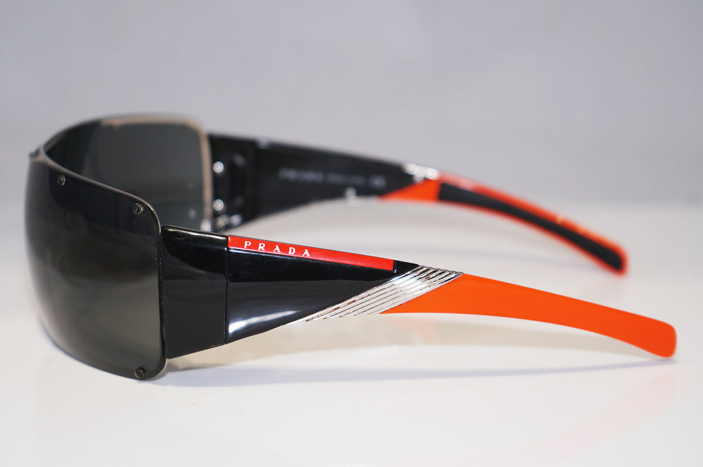 PRADA Mens Designer Sunglasses Black Shield SPS 53H 1BC-1A1 15707