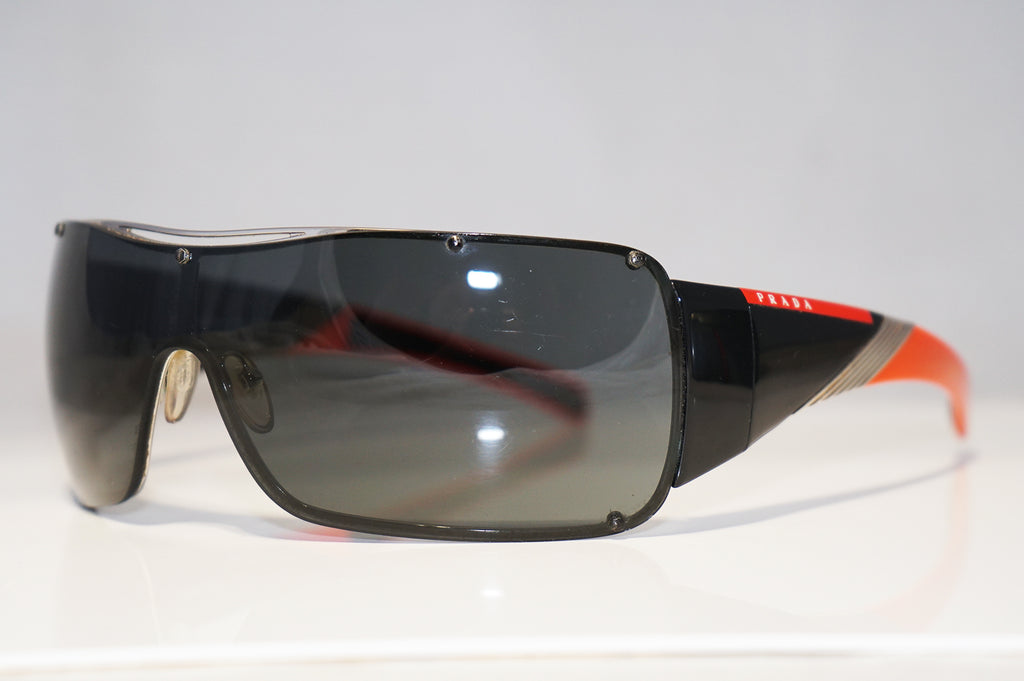 PRADA Mens Designer Sunglasses Black Shield SPS 53H 1BC-1A1 15707