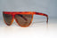 GIANNI VERSACE Mens Vintage Designer Sunglasses Brown Wrap Metrics BRN 17361