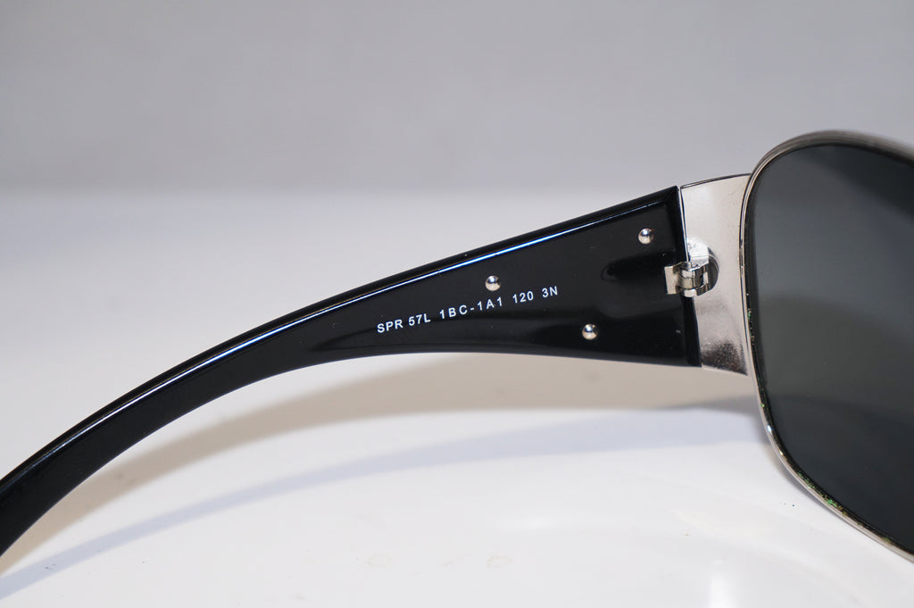 PRADA Mens Unisex Designer Sunglasses Black Shield SPR 57L 1BC-1A1 15838