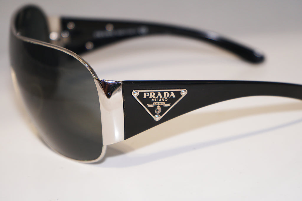 PRADA Mens Unisex Designer Sunglasses Black Shield SPR 57L 1BC-1A1 15838