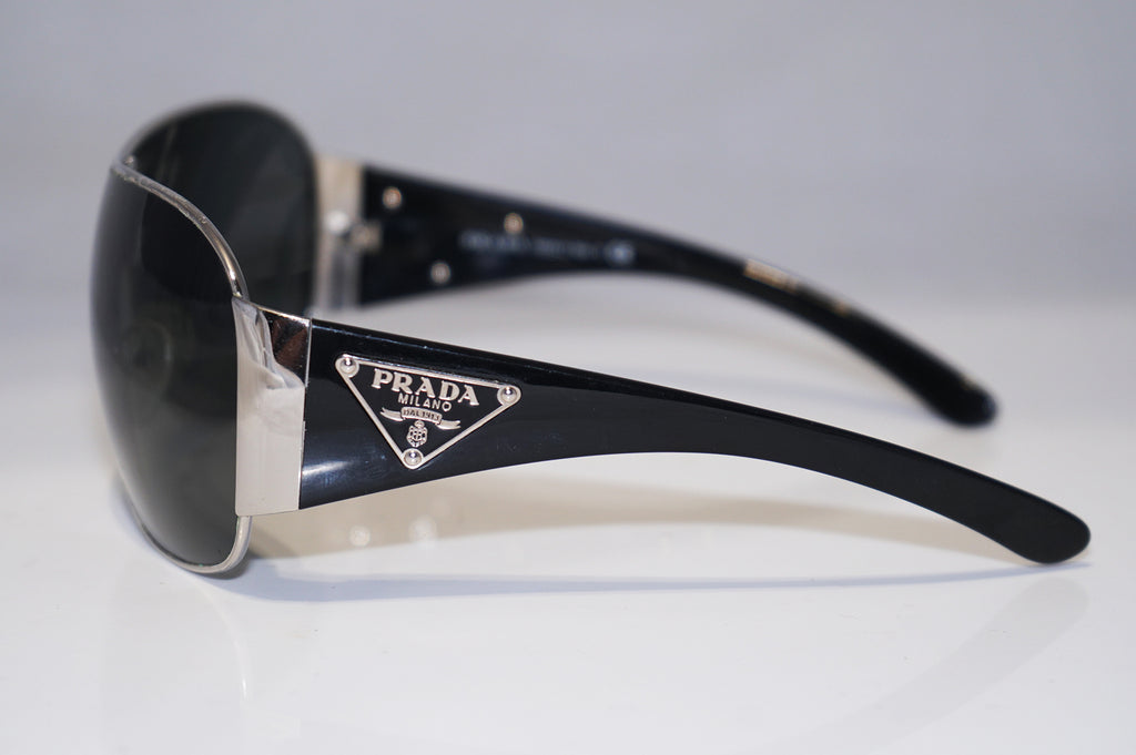 PRADA Mens Unisex Designer Sunglasses Black Shield SPR 57L 1BC-1A1 15838