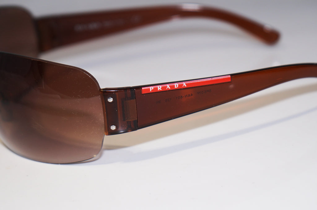 PRADA Mens Designer Sunglasses Brown Shield SPS 07F 4AN-6S1 15846