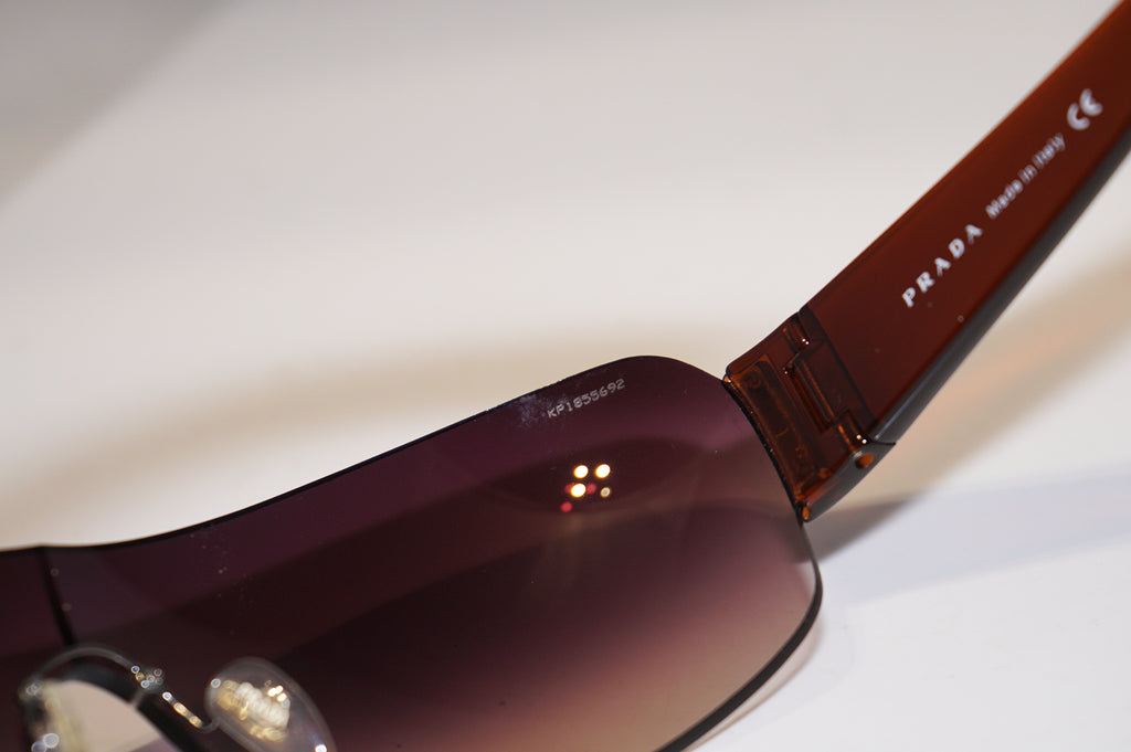 PRADA Mens Designer Sunglasses Brown Shield SPS 07F 4AN-6S1 15857
