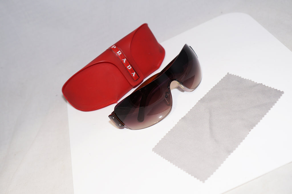 PRADA Mens Designer Sunglasses Brown Shield SPS 07F 4AN-6S1 15857