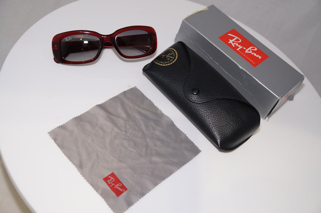 RAY-BAN Womens Boxed Designer Sunglasses Burgundy Rectangle RB 4122 735/8G 16487