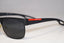 PRADA Mens Designer Polarized Sunglasses Black Wrap SPS 57Q DG0-5Z1 15288