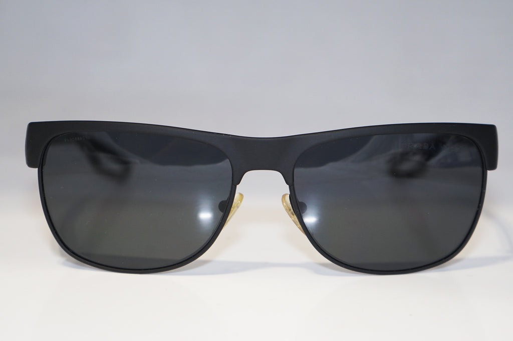 PRADA Mens Designer Polarized Sunglasses Black Wrap SPS 57Q DG0-5Z1 15288