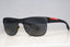 PRADA Mens Designer Polarized Sunglasses Black Wrap SPS 57Q DG0-5Z1 15288
