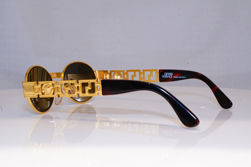 GIANNI VERSACE Mens Womens Vintage Designer Sunglasses Gold MOD S43 07M 18350