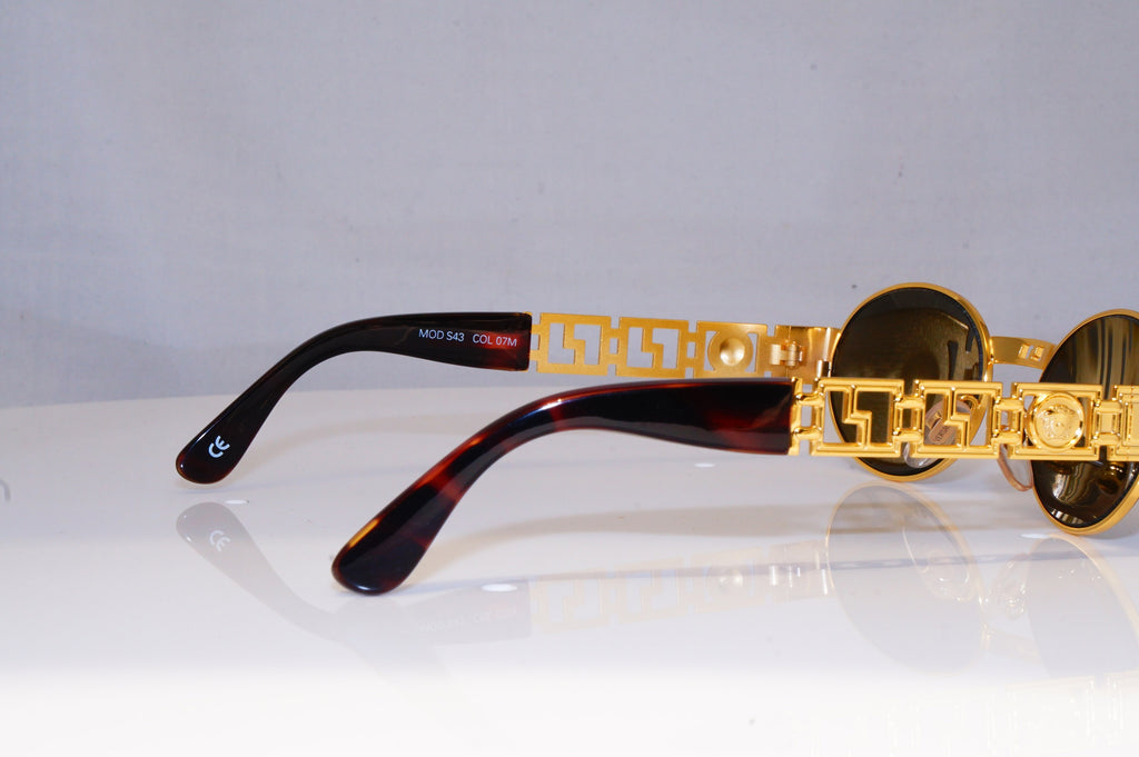 GIANNI VERSACE Mens Womens Vintage Designer Sunglasses Gold MOD S43 07M 18350