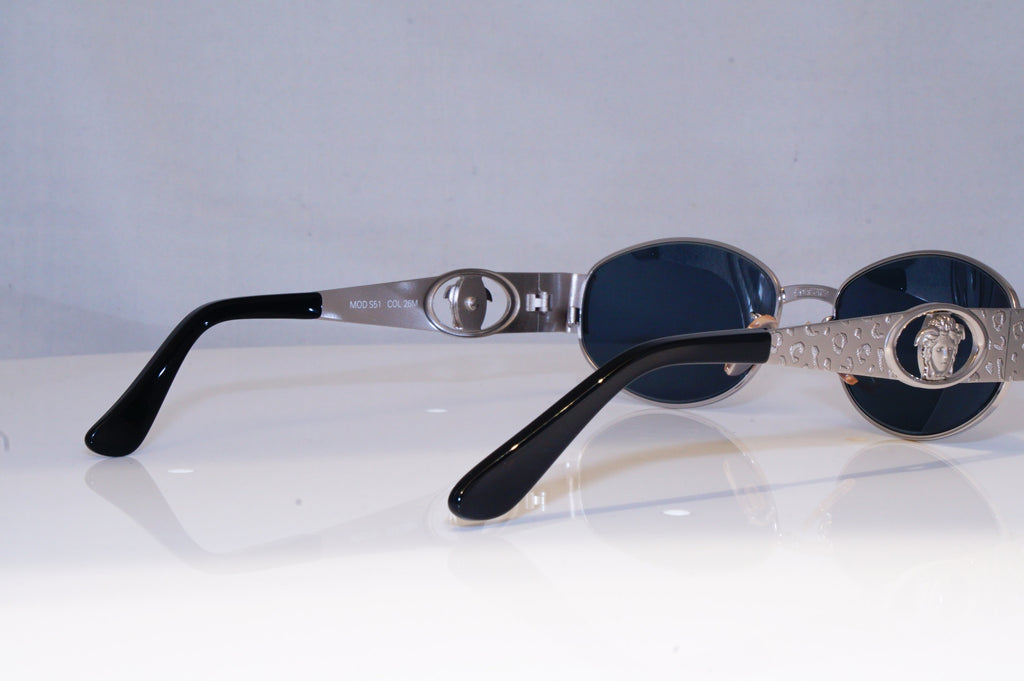 GIANNI VERSACE Mens Womens Vintage Designer Sunglasses Silver MOD S51 26M 18318