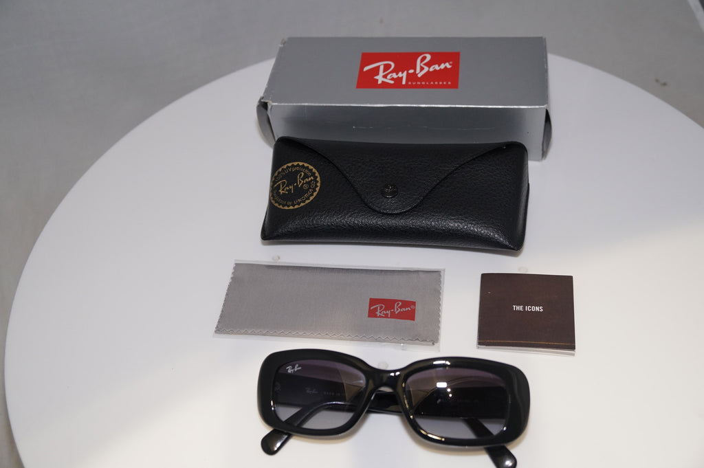 RAY-BAN Womens Boxed Designer Sunglasses Black Rectangle RB 4122 601/8G 20512