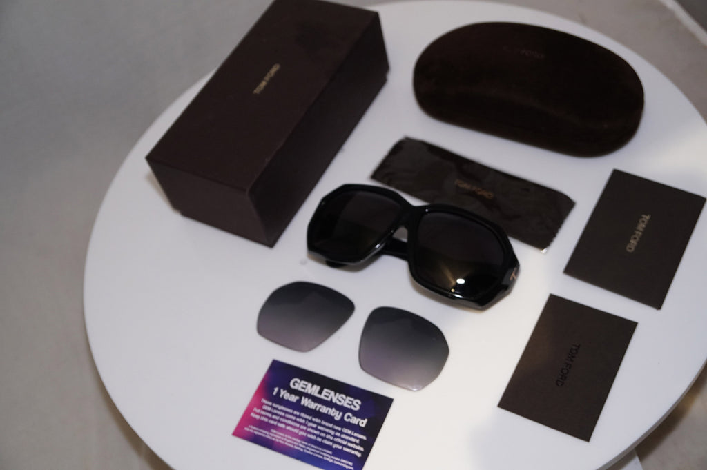 TOM FORD Womens Boxed Designer Sunglasses Black Square Elise TF266 01B 17612