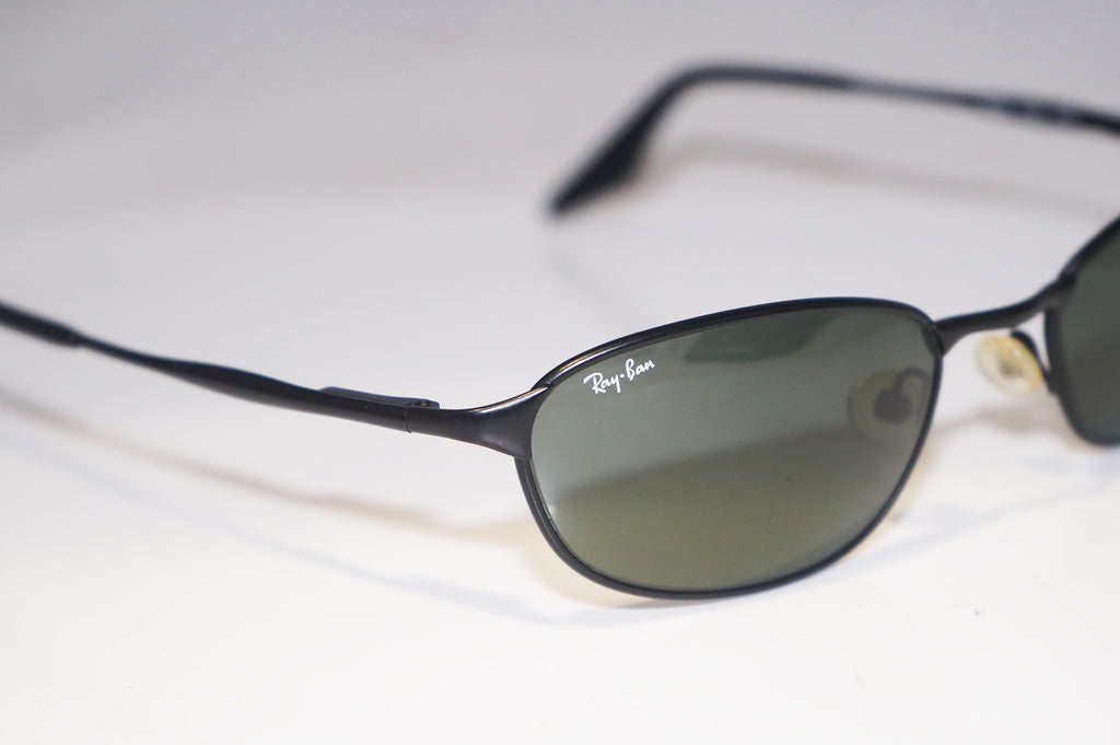 RAY-BAN 1990 Vintage Mens Designer Sunglasses Black Oval RB 3023 W2963 14964