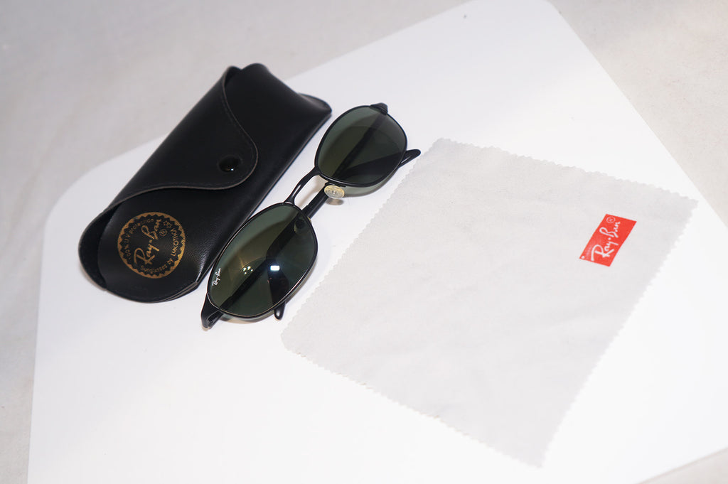 RAY-BAN 1990 Vintage Mens Designer Sunglasses Black Oval RB 3023 W2963 14964