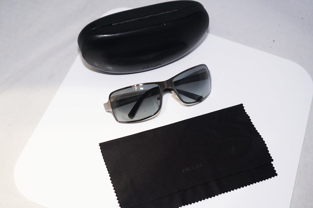 PRADA Mens Designer Sunglasses Silver Rectangle SPR 60F 5AV-3M1 15556