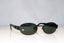 GIANNI VERSACE Mens Vintage 1990 Designer Sunglasses Black Rectangle 028 17649