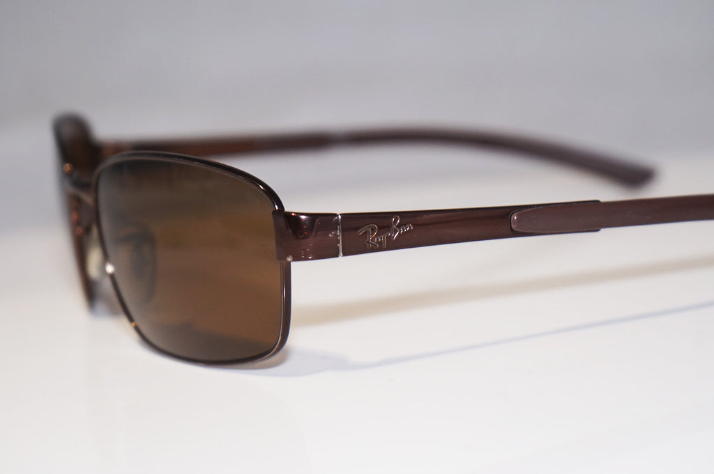 RAY-BAN Mens Designer Polarized Sunglasses Brown Rectangle RB 3413 014/57 15455