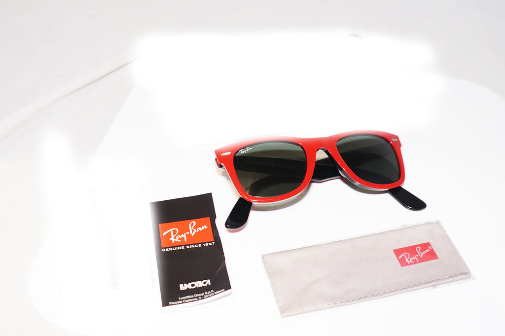 RAY-BAN Mens Unisex Designer Sunglasses Red Wayfarer RB 2140 955 16694