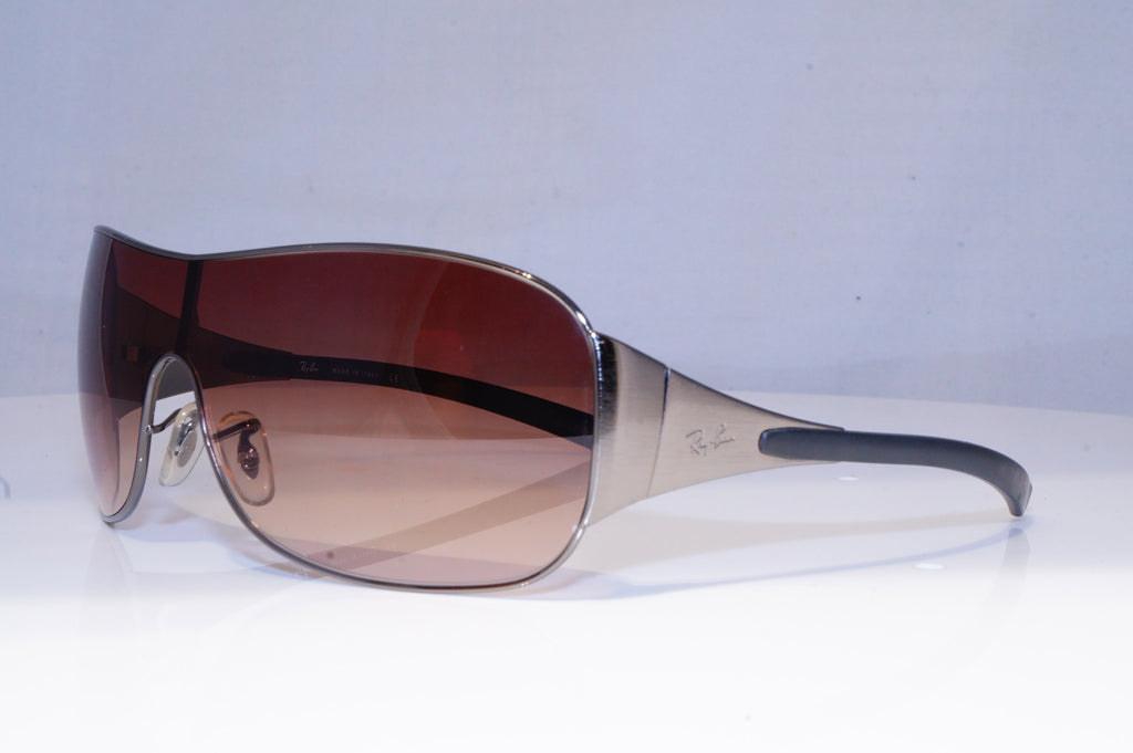 RAY-BAN Mens Designer Sunglasses Silver Shield RB 3321 041/13 19795