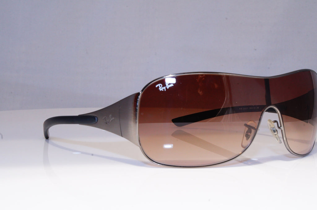 RAY-BAN Mens Designer Sunglasses Silver Shield RB 3321 041/13 19795