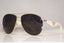 PRADA Mens Designer Sunglasses White Aviator SPR 53Q ZVN-6E1 15626