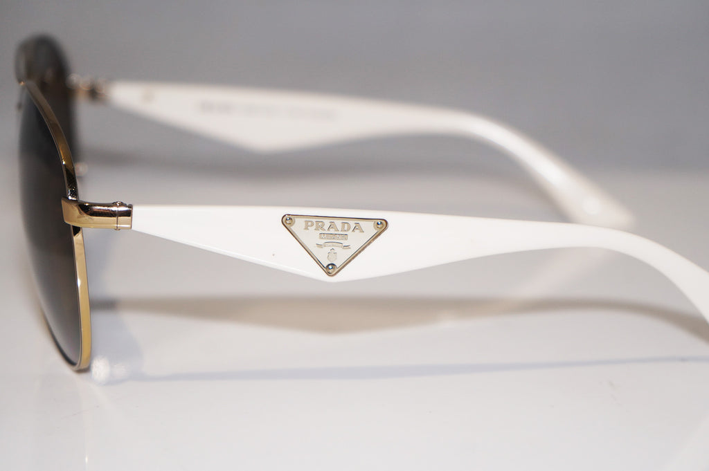 PRADA Mens Designer Polarized Sunglasses White Aviator SPR 53Q ZVN-6E1 15603