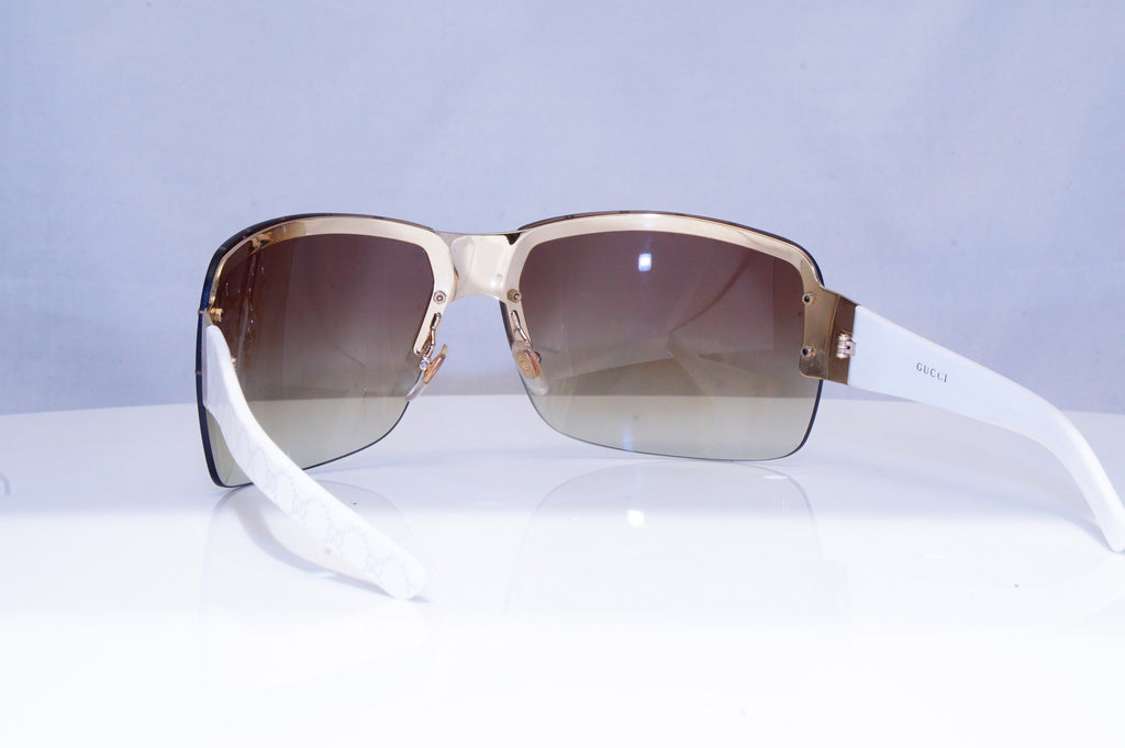 GUCCI Womens Oversized Designer Sunglasses White STUDDED GG 1819 BLNIS 18606