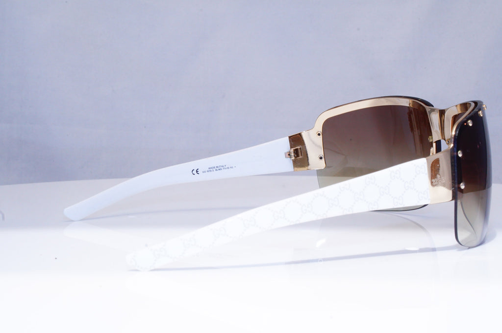 GUCCI Womens Oversized Designer Sunglasses White STUDDED GG 1819 BLNIS 18606