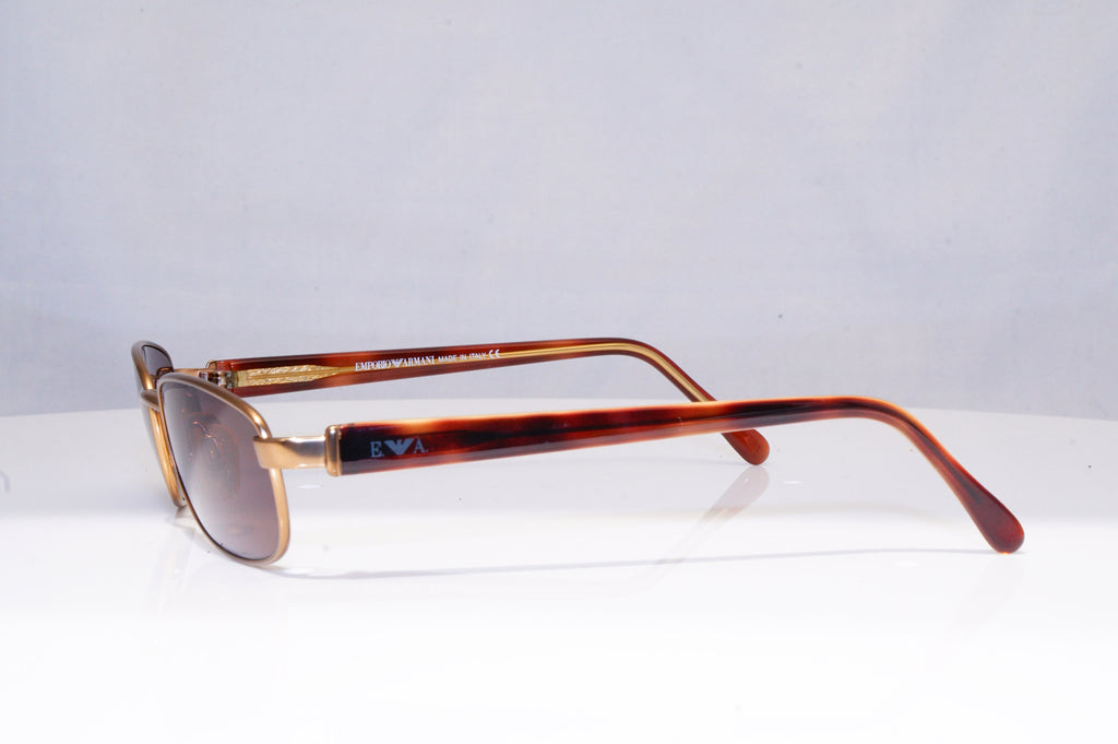 EMPORIO ARMANI Mens Vintage Designer Sunglasses Brown Rectangle 104S 884 18642