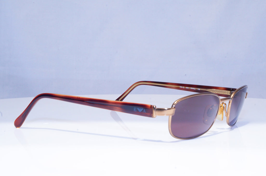EMPORIO ARMANI Mens Vintage Designer Sunglasses Brown Rectangle 104S 884 18642
