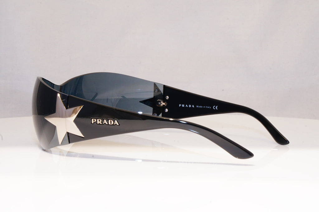 PRADA Mens Womens Designer Sunglasses Black Shield STAR SPR 72G 1BC-1A1 18614