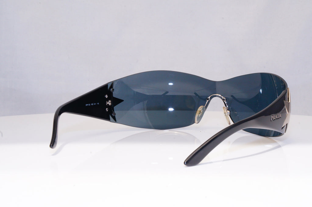 PRADA Mens Womens Designer Sunglasses Black Shield STAR SPR 72G 1BC-1A1 18614