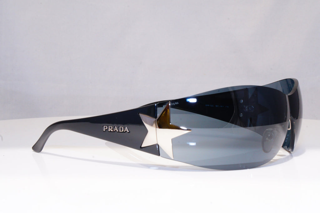 PRADA Mens Womens Designer Sunglasses Black Shield STAR SPR 72G 1BC-1A1 18614