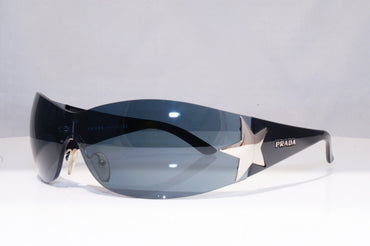 PRADA Mens Womens Designer Sunglasses Black Shield STAR SPR 72G 1BC-1A1 18614