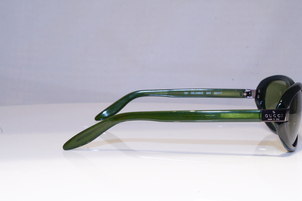 GUCCI Mens Womens Vintage Designer Sunglasses Green Rectangle GG 2465 6XX 19790