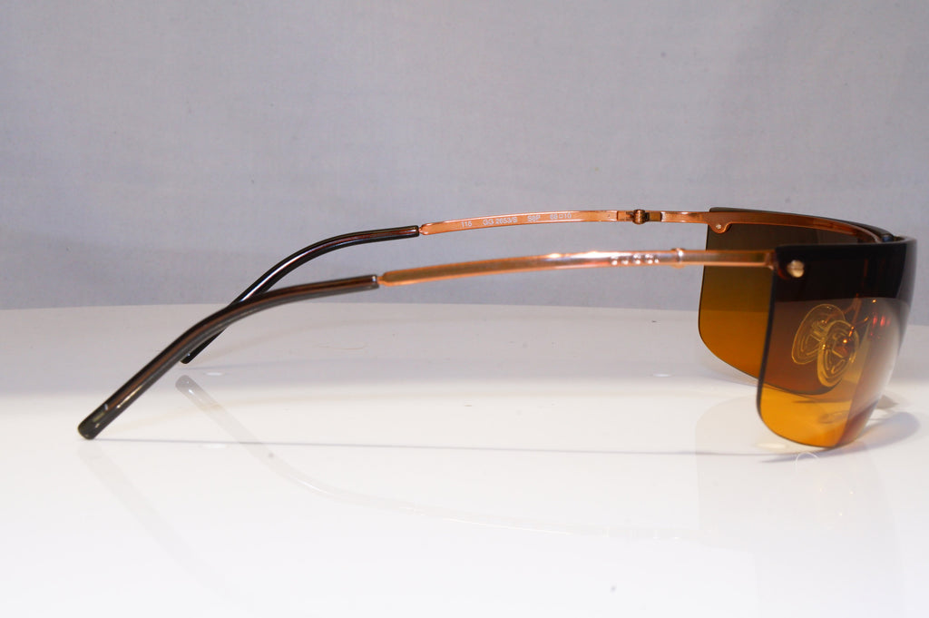 GUCCI Mens Womens Vintage 1990 Designer Sunglasses Brown Wrap GG 2653 S8P 21285