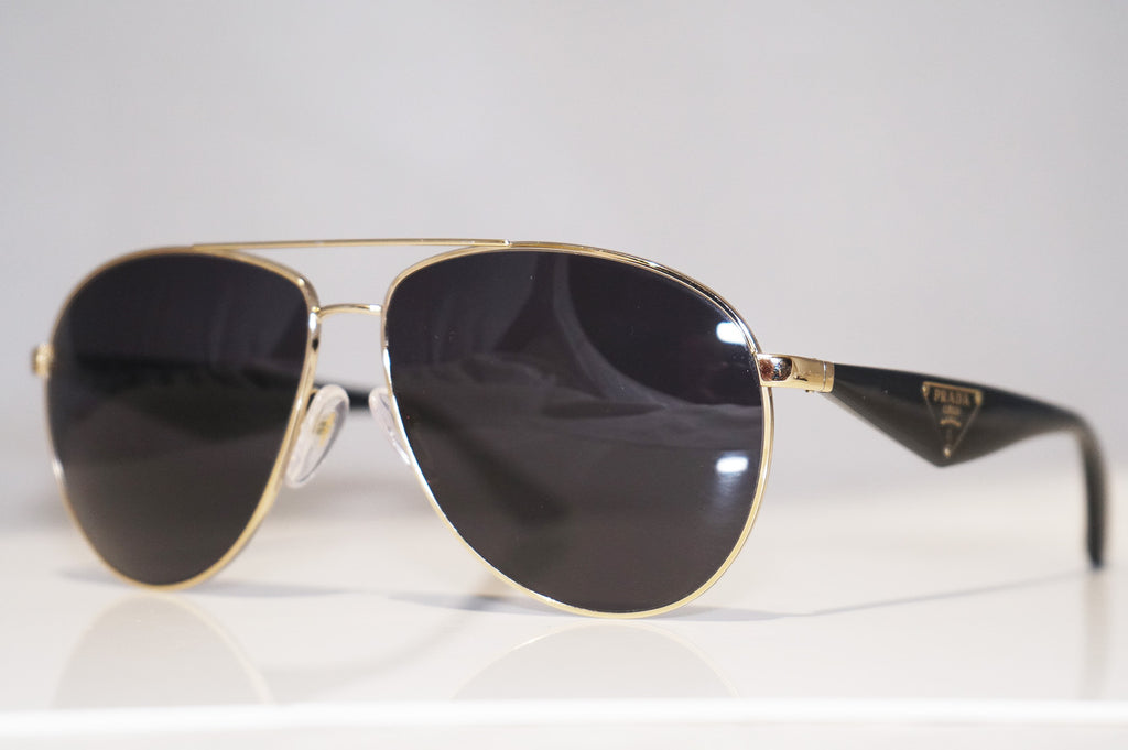 PRADA Mens Designer Sunglasses Black Aviator SPR 53Q ZVN-5Z1 15621