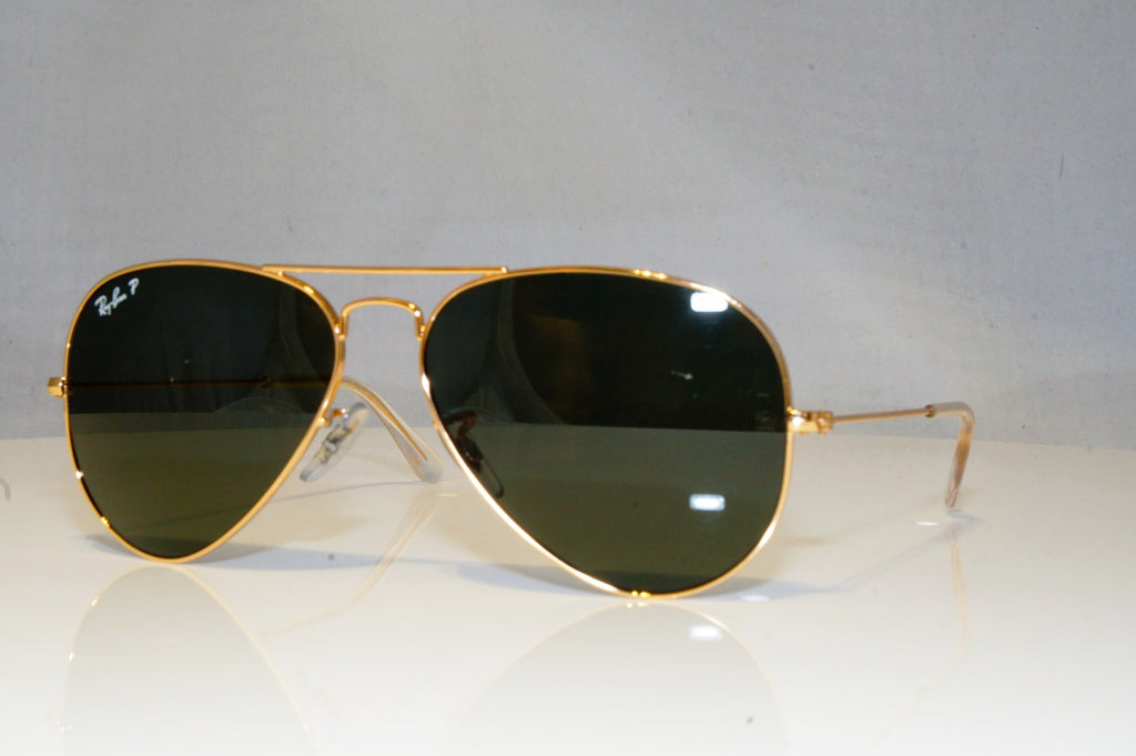 RAY-BAN Mens Polarized Designer Sunglasses Gold Aviator RB 3025 001/58 15001