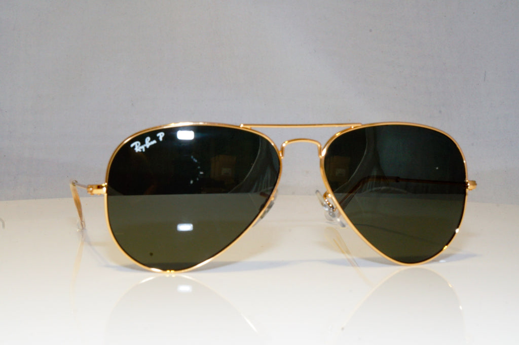 RAY-BAN Mens Polarized Designer Sunglasses Gold Aviator RB 3025 001/58 15001