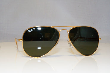 RAY-BAN Mens Polarized Designer Sunglasses Gold Aviator RB 3025 001/58 15001