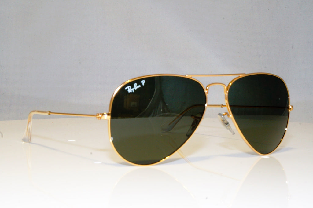 RAY-BAN Mens Polarized Designer Sunglasses Gold Aviator RB 3025 001/58 15001