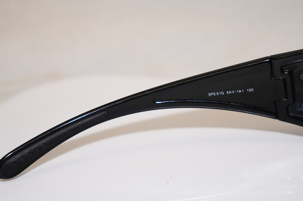 PRADA Mens Designer Sunglasses Black Shield SPS 51G 5AV-1A1 16514
