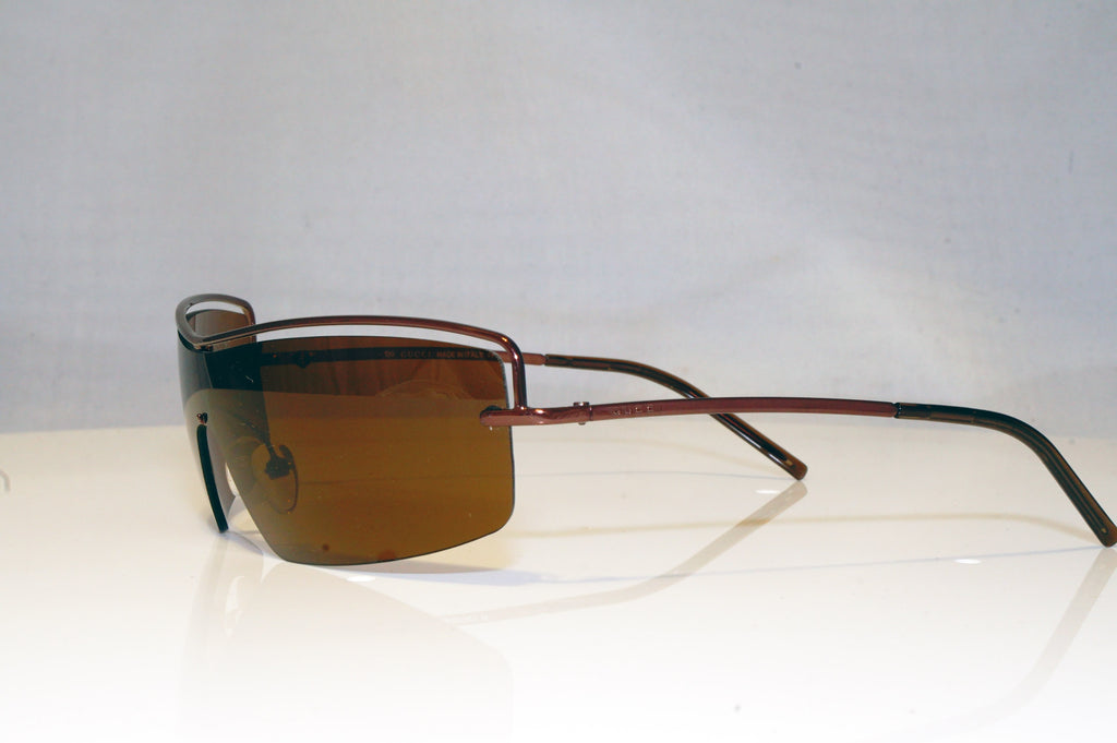 GUCCI Mens Vintage 1990 Designer Sunglasses Brown Shield GG 2683 T6T 17657