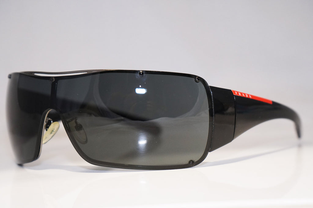 PRADA Mens Designer Sunglasses Black Shield SPS 51G 5AV-1A1 16514